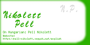 nikolett pell business card